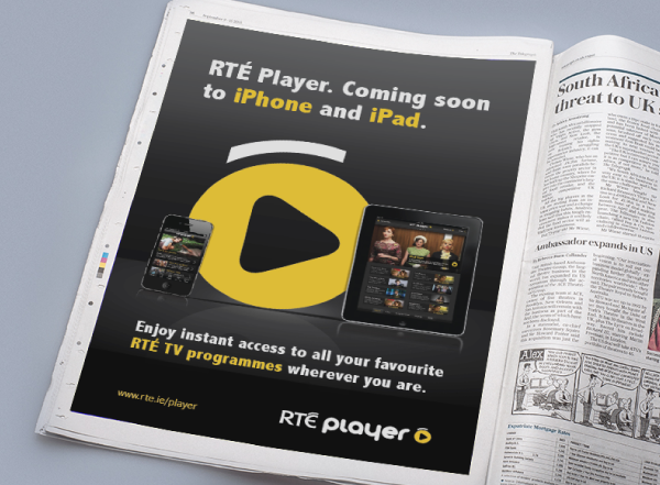 Press Ad for RTÉ PLAYER APP